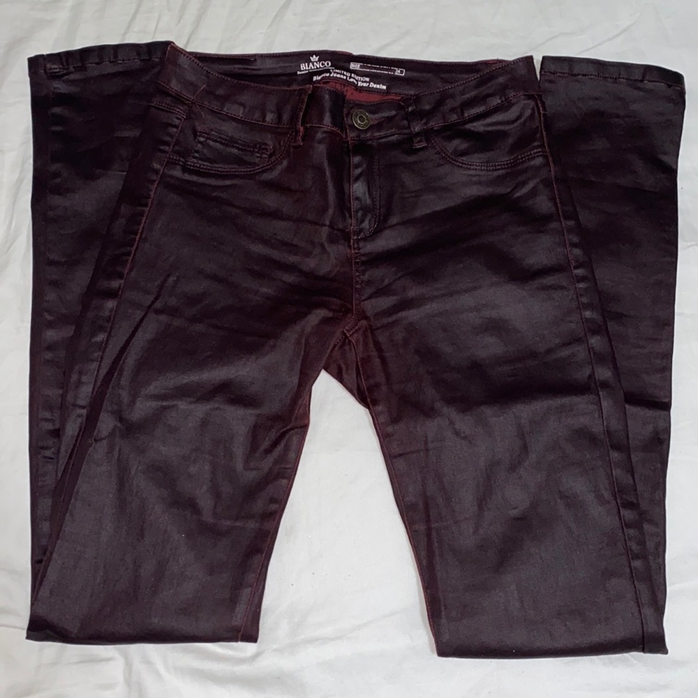 Burgundy Bianco Skinny Jeans